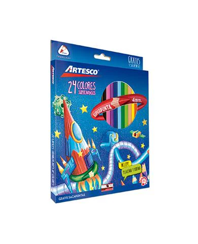 Colores largos triangulares x 24 unidades Artesco - Imagen 2